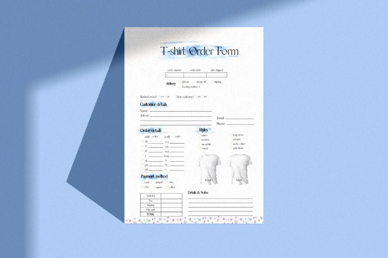 blue-glitter-t-shirt-order-form-template