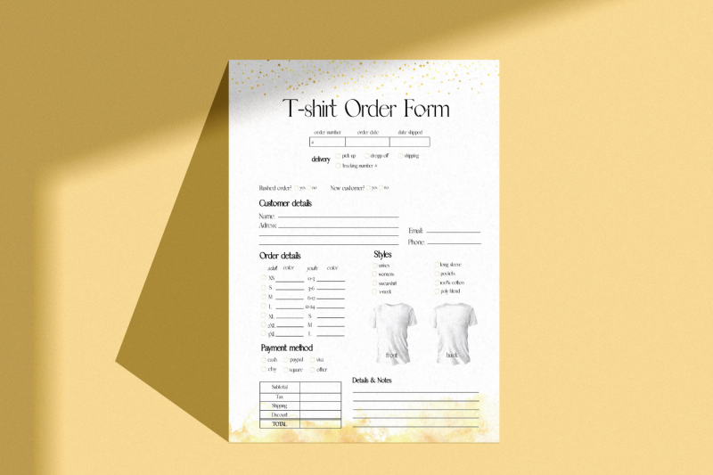 gold-t-shirt-order-form-template