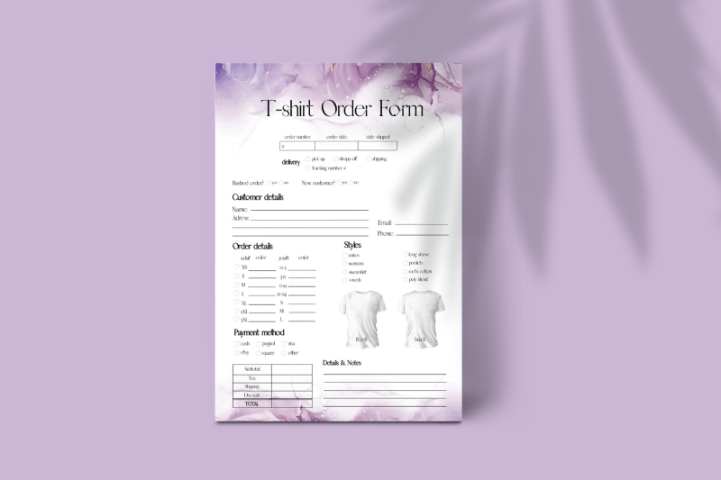 violet-t-shirt-order-form-template