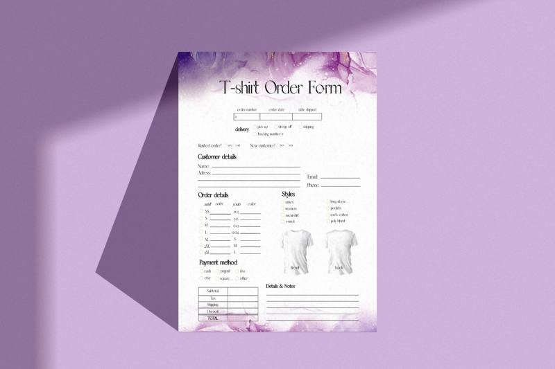 violet-t-shirt-order-form-template