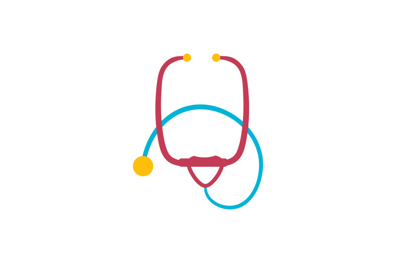 medical-icon-with-simple-red-blue-stethoscope