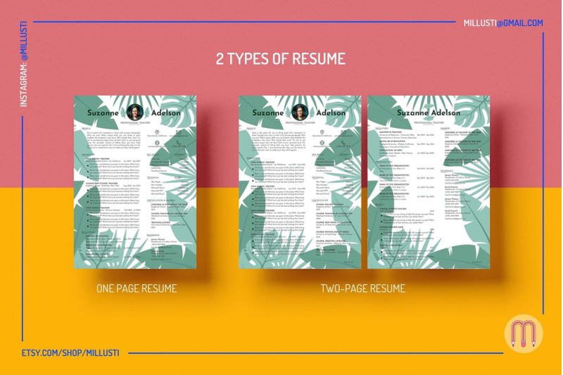 natural-tropical-leaves-minimalist-resume-template-with-photo-person