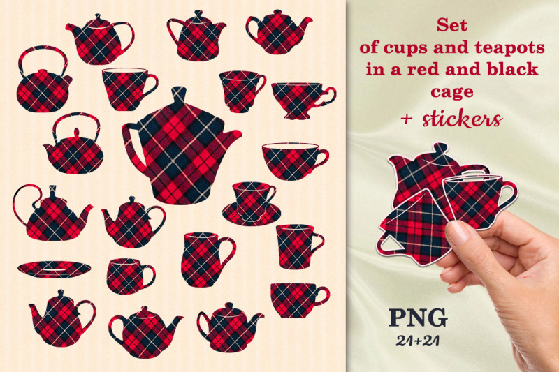 cups-and-teapots-in-red-and-black-check