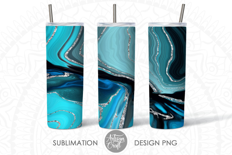 20-oz-skinny-tumbler-sublimation-png-aquamarine-jewel-tone