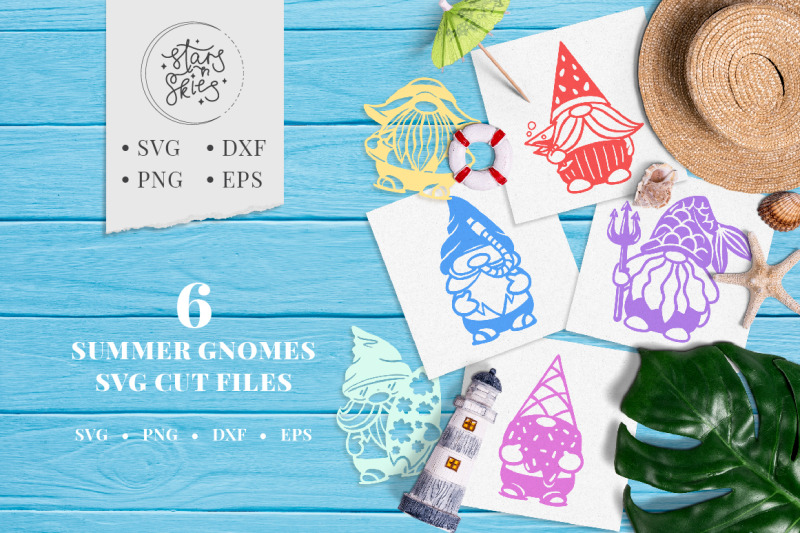 Summer Gnomes SVG Cut Files for Silhouette