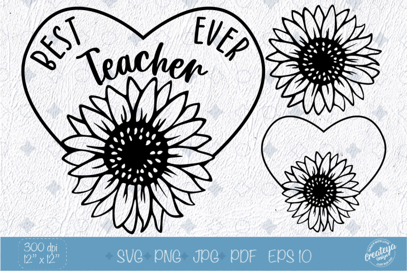 best-teacher-ever-appreciation-quotes-svg-in-heart-frame-with-sunfl