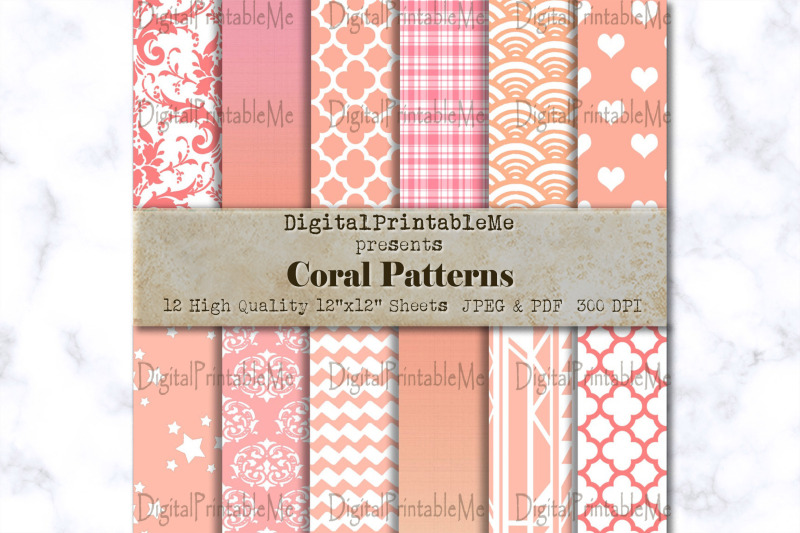 shabby-coral-digital-paper-linen-burlap-texture-pattern-pink-peach