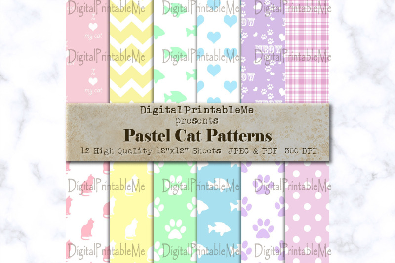 pastel-cat-digital-paper-pack-mixed-variety-patterns-pastel-rainbow