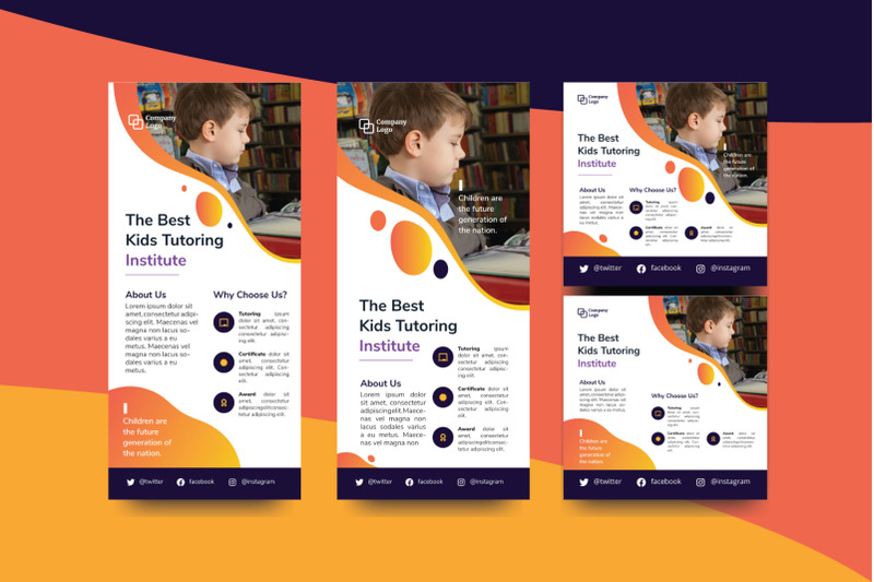 kids-tutoring-instagram-story-and-feed-powerpoint-template