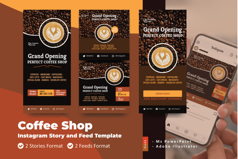 coffee-shop-opening-instagram-story-and-feed-powerpoint-template