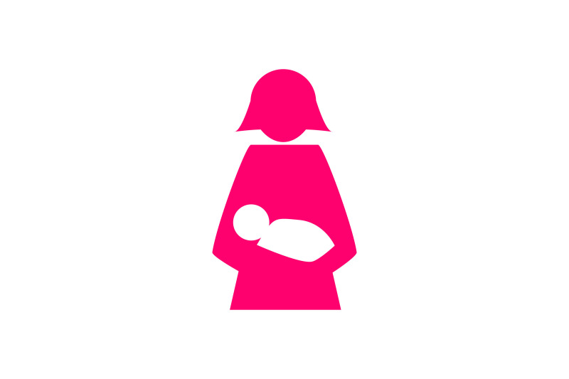 medical-icon-with-pink-baby-mom-clinic
