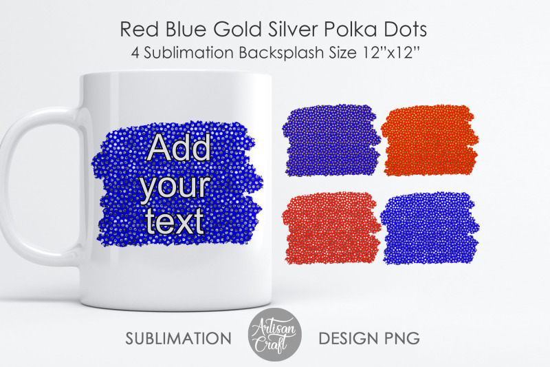 sublimation-backsplash-red-and-blue-polka-dots