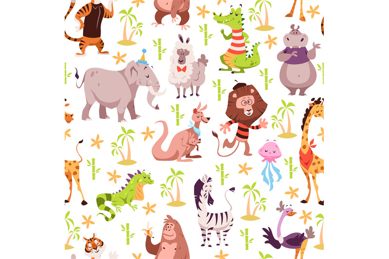 childish-animals-seamless-pattern-cute-summer-wild-fauna-background