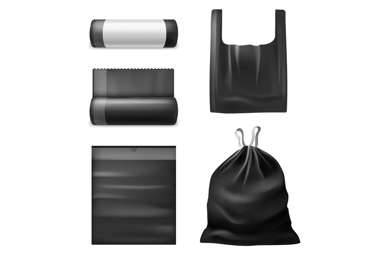 realistic-black-trash-bags-kitchen-garbage-plastic-sacks-bag-with-ha