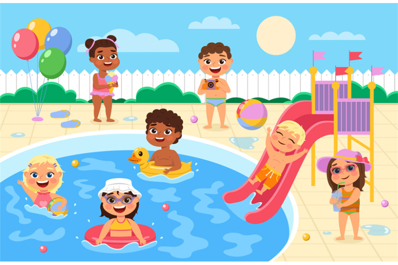 pool-party-kids-children-play-and-swim-in-water-park-happy-boys-and