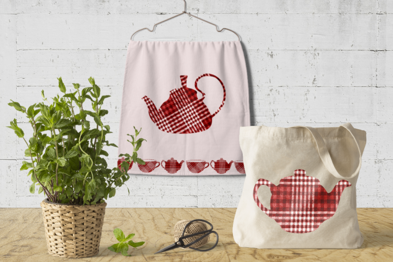 set-of-cups-and-teapots-in-a-red-and-white-cage