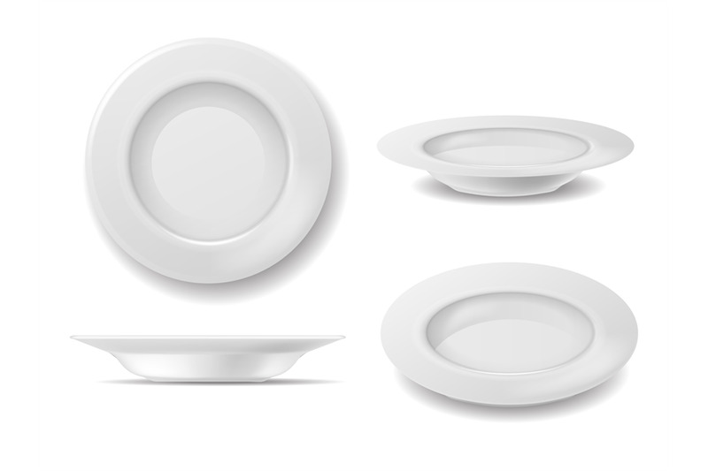 white-plate-set-dish-empty-plates-top-and-side-view-realistic-clean