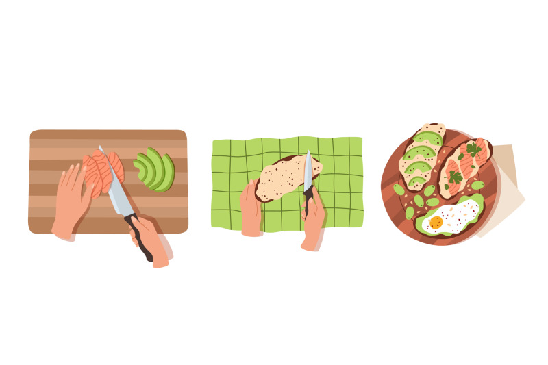 stages-of-making-sandwich-female-hands-cooks-breakfast-cuts-salmon-a