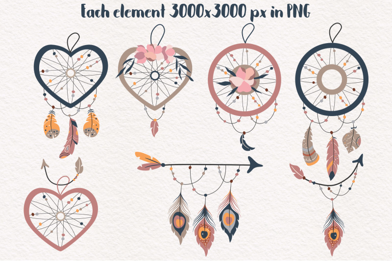 dream-catchers-png-set-boho-love-arrows-svg-bird-feather-png-boho-art