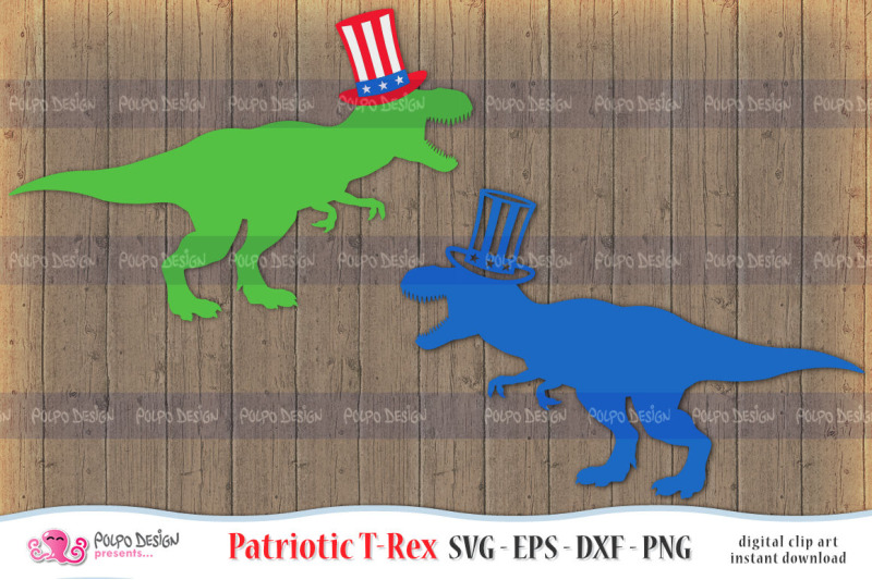 patriotic-t-rex-svg-eps-dxf-png