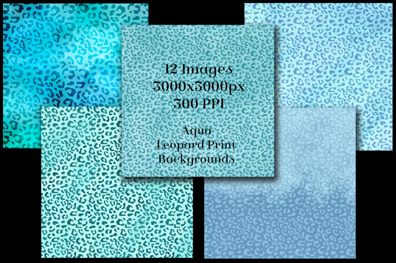 aqua-leopard-print-backgrounds-12-image-textures-set