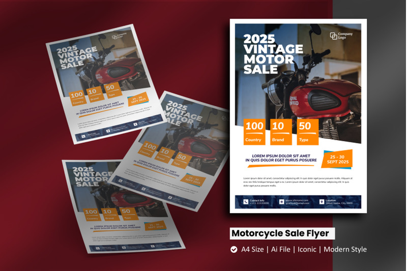 vintage-motorcycle-flyer-brochure-template
