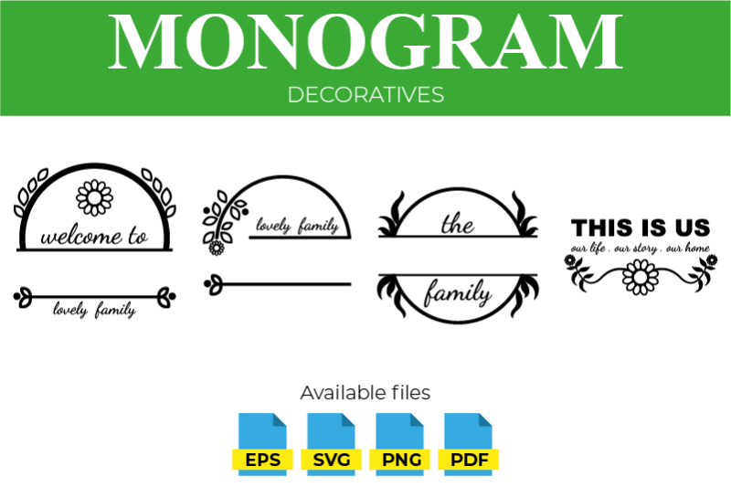 family-monogram-split-letters-svg
