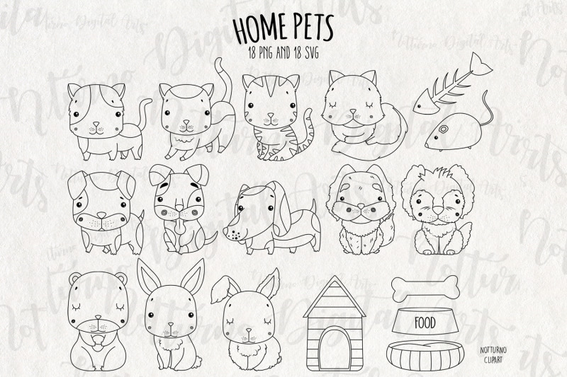 home-pets-svg-digital-stamps-set-of-18