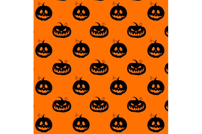 halloween-pattern-holiday-with-black-silhouette-pumpkin