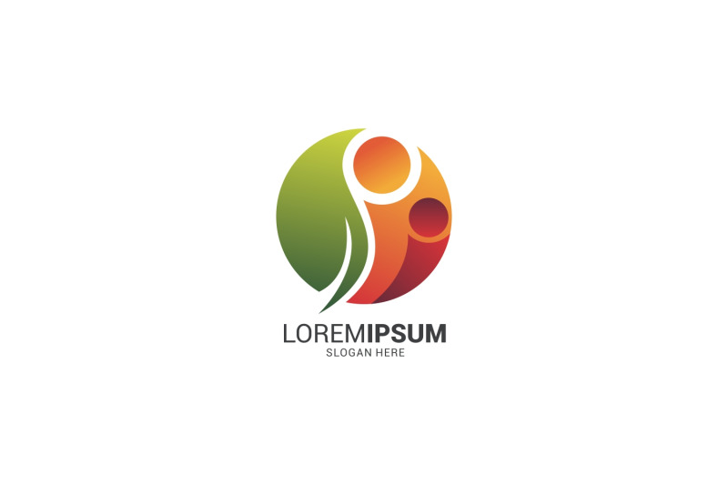 people-leaf-logo-template
