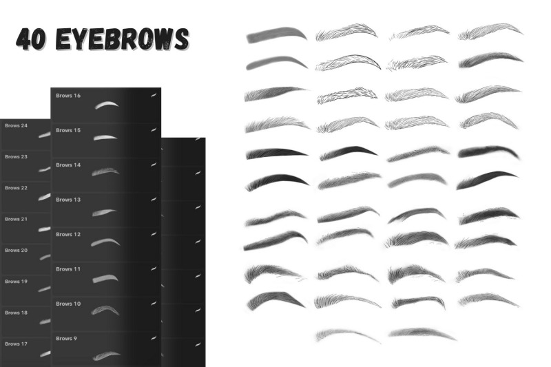 eyebrows-procreate-stamps