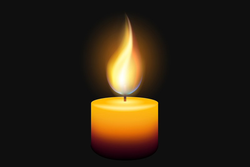 burning-candle-on-black-background