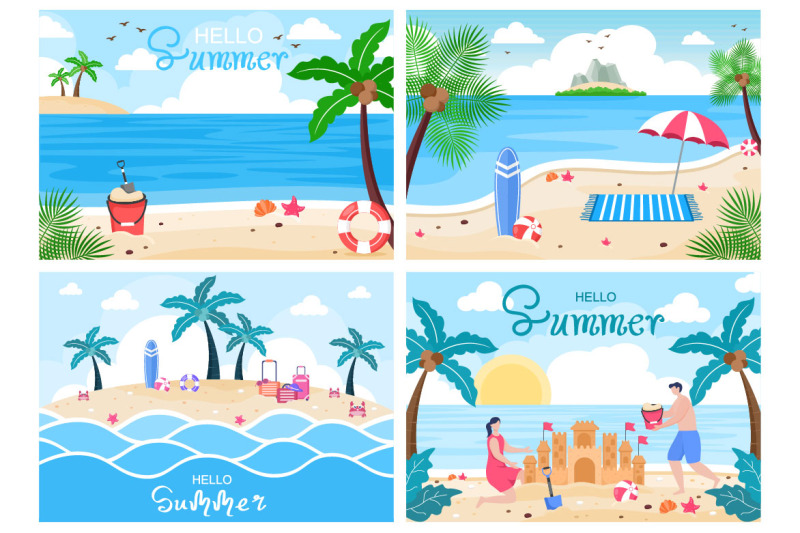 21-happy-summer-time-in-beach-illustration