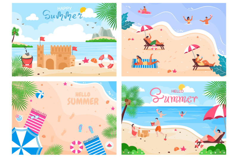 21-happy-summer-time-in-beach-illustration