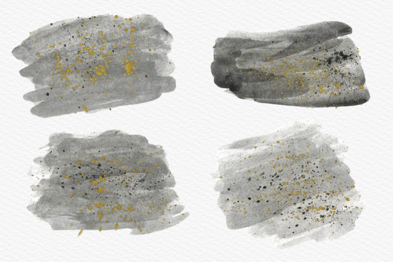 gray-watercolor-splashes-with-gold-ink-clipart