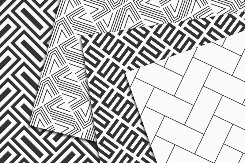 10-seamless-bricks-striped-shapes-vector-patterns