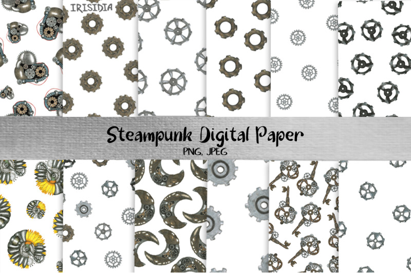 hand-drawn-steampunk-digital-papers-png