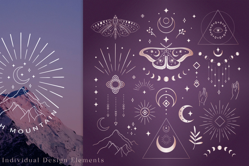 divine-beauty-logo-designs-elements-patterns-esoteric-bundle-pink