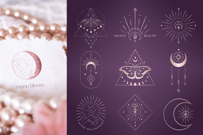 divine-beauty-logo-designs-elements-patterns-esoteric-bundle-pink