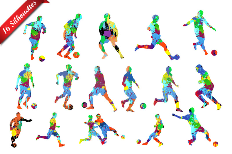 soccer-football-player-silhouette-set