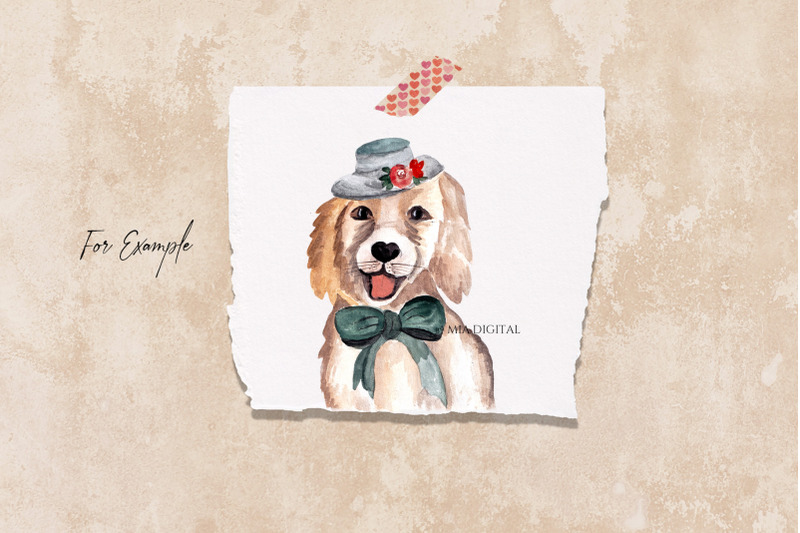 dogs-portrait-watercolor-clipart-set