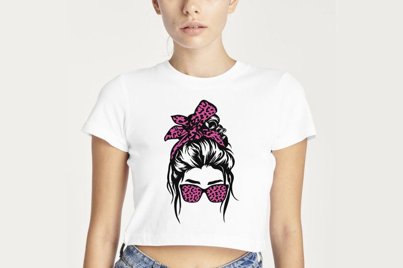 messy-bun-svg-girl-with-leopard-bandana-and-glasses-png