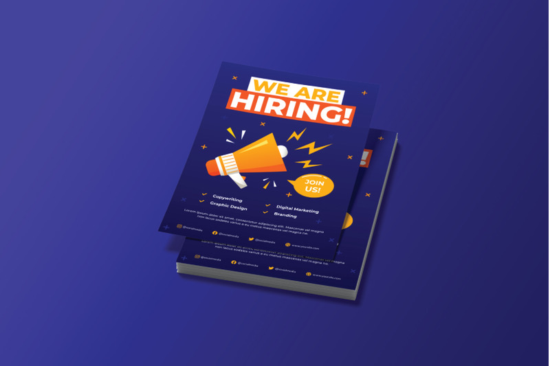 open-recruitment-flyer-brochure-template