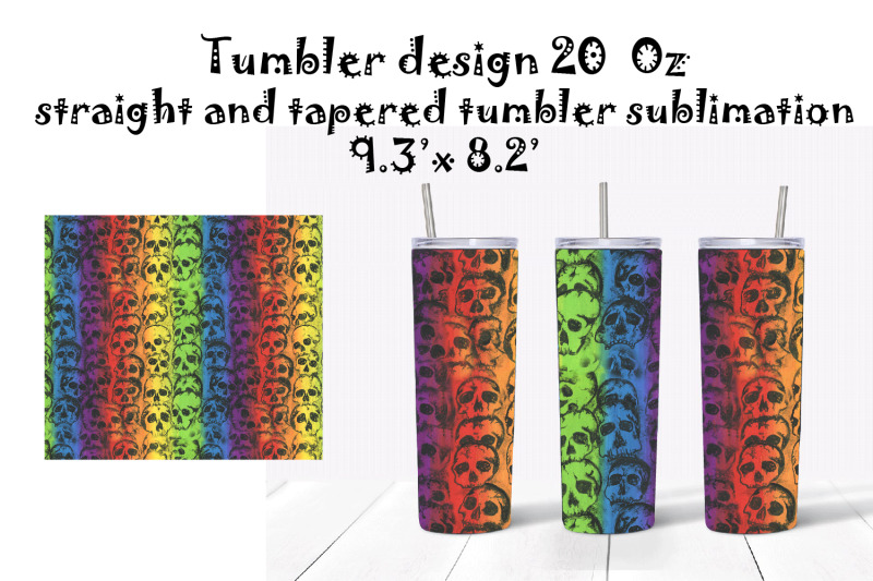 tumbler-sublimation-tumbler-design-20oz-rainbow-and-skull