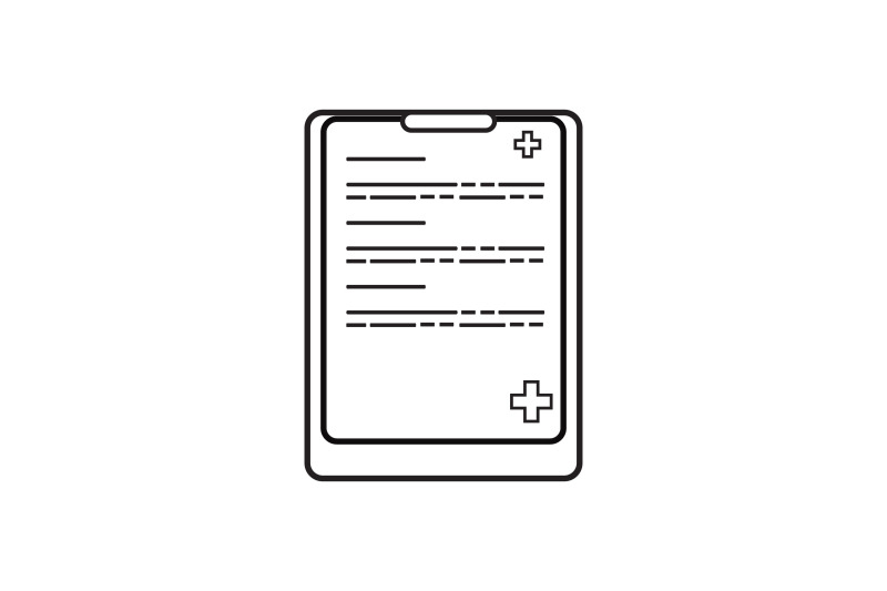 medical-icon-with-clinic-file-outline