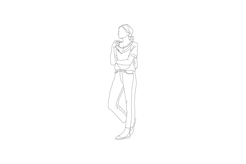 vector-illustration-of-woman-looking-around