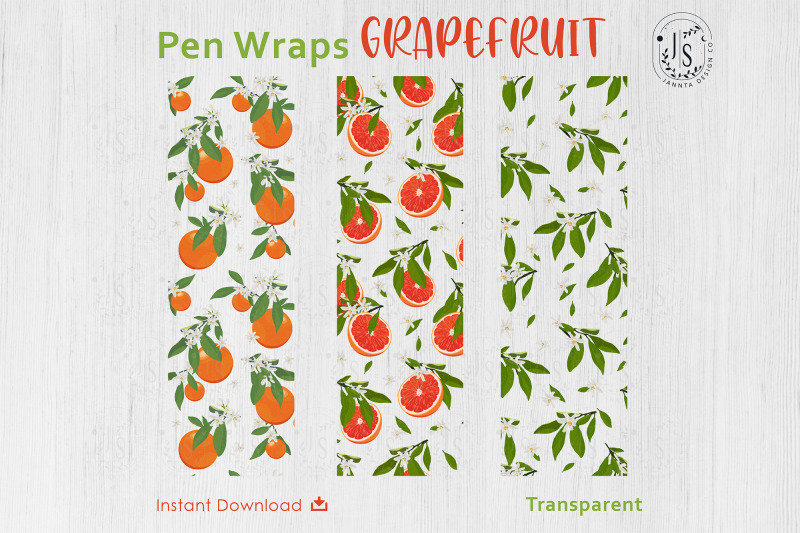 grapefruit-orange-pen-wraps-png-file-set