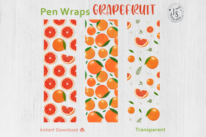 grapefruit-orange-pen-wraps-png-file-set