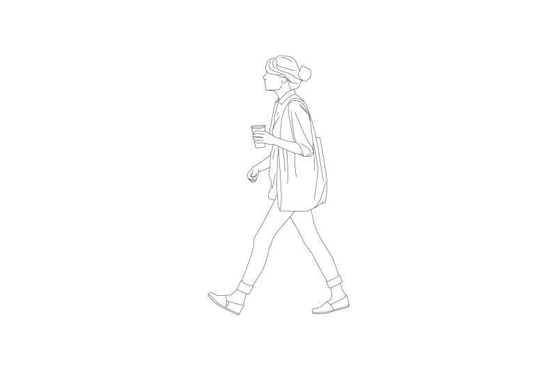 vector-illustration-of-fashionable-woman-walking-with-hot-coffee