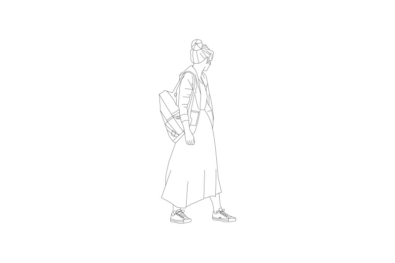 vector-illustration-of-casual-woman-going-to-school